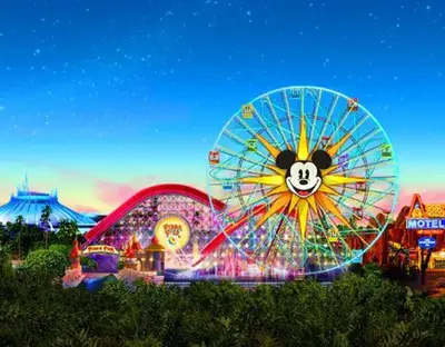 a carnival with a ferris wheel at Bposhtels Anaheim in Anaheim
