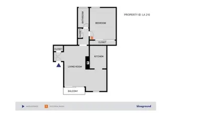 a floor plan of a house at W Hollywood 1BR nr Shops Melrose LAX-210 in Los Angeles
