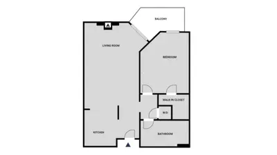 a floor plan at Pasadena 1BR w Gym Pool nr Colorado Ave LAX-862 in Pasadena