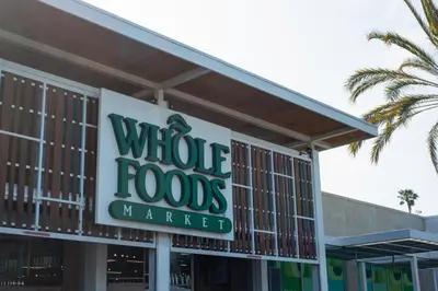 a store with a sign that reads whole foods market at Brentwood 1BR w Outdoor Pool nr UCLA Downtown LAX-188 in Los Angeles
