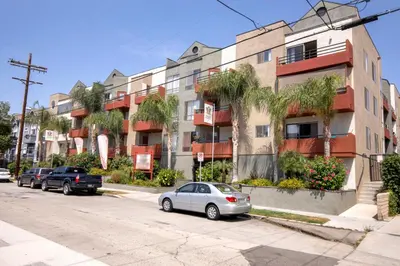 a car parked in front of a building at N Hollywood 2BR w Gym Pool nr TJ Shops LAX-591 in Los Angeles