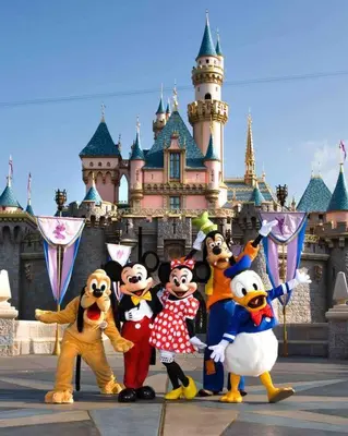 a group of mario and sonic mascots in front of a castle at Cozy house near Disney, Knott’s & Beach!! in Fullerton